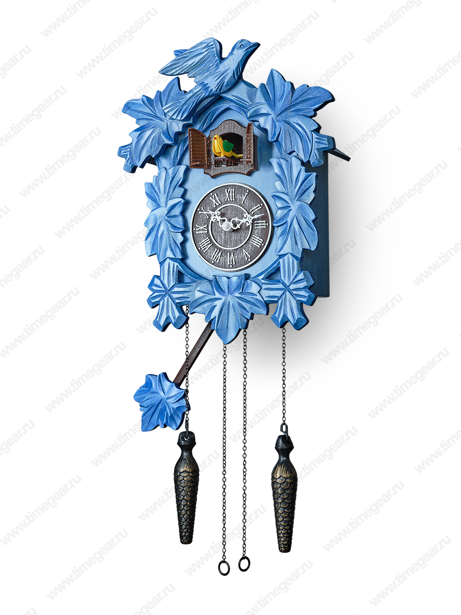 Часы с кукушкой 6022-bright blue