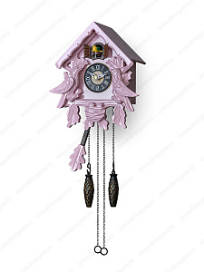 Часы с кукушкой 6057-Pink